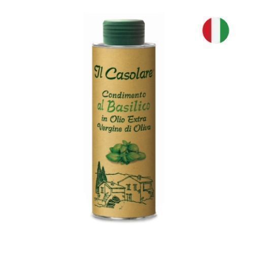 Масло оливковое с базиликом нефильтрованное, нерафинированное Extra Virgin 250 мл Il Casolare 