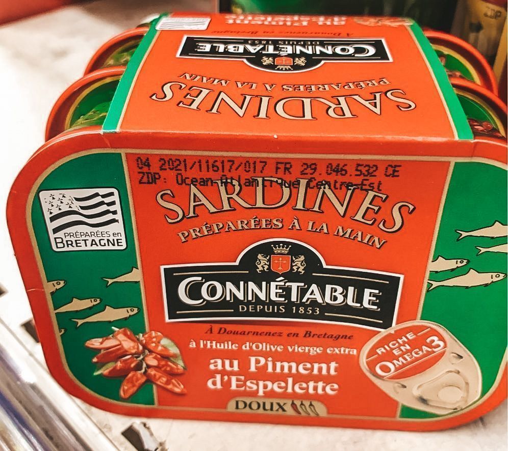 Сардины Connetable в оливковом масле-экстра с перцем Эспелет 115г