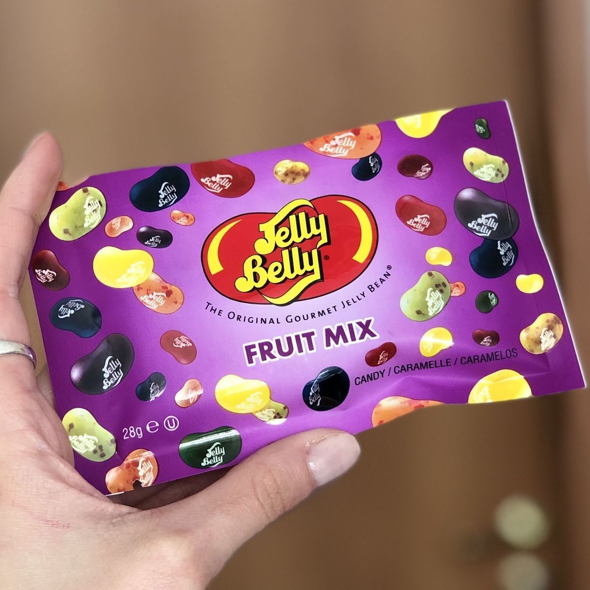 Драже жевательное "Jelly Belly" фруктовое ассорти 28г пакет, 10 вкусов