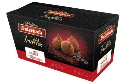 Трюфели Delaviuda с какао со вкусом кофе 100г