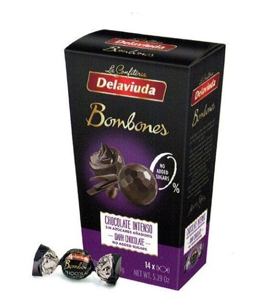 Шоколадные конфеты Delaviuda из горького шоколада БЕЗ САХАРА 150г