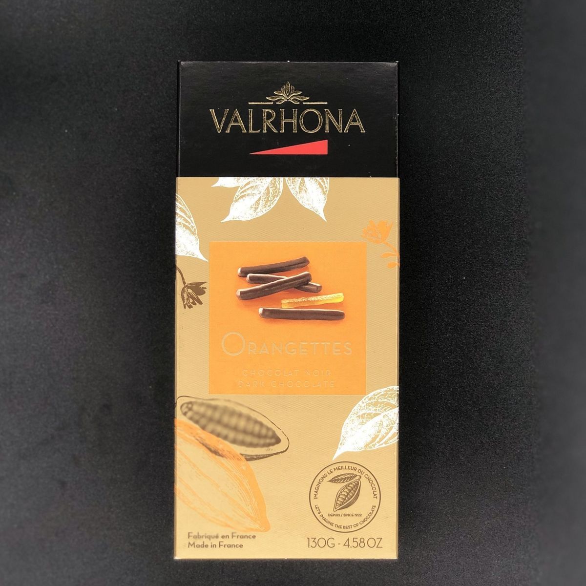 Шоколадные конфеты Valrhona Orangettes апельсиновые цукаты в горьком шоколаде