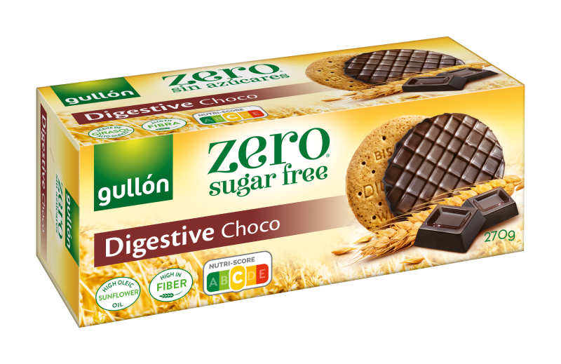 Печенье покрытое горьким шоколадом Digestive без сахара 