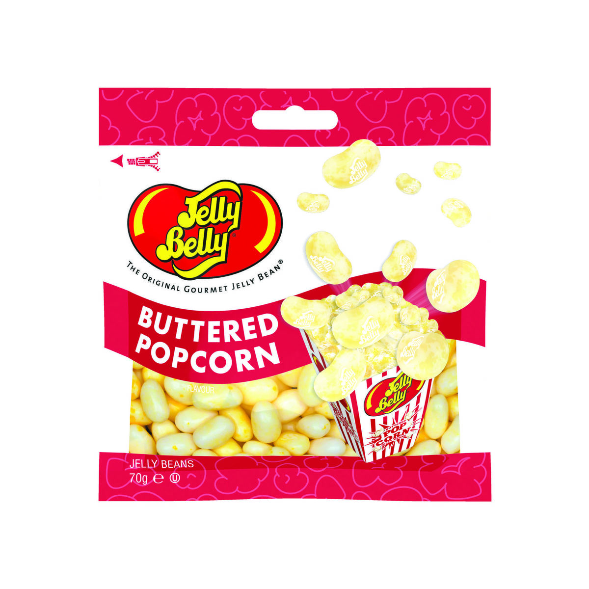 Драже жевательное "Jelly Belly" сливочный поп корн 70 г пакет