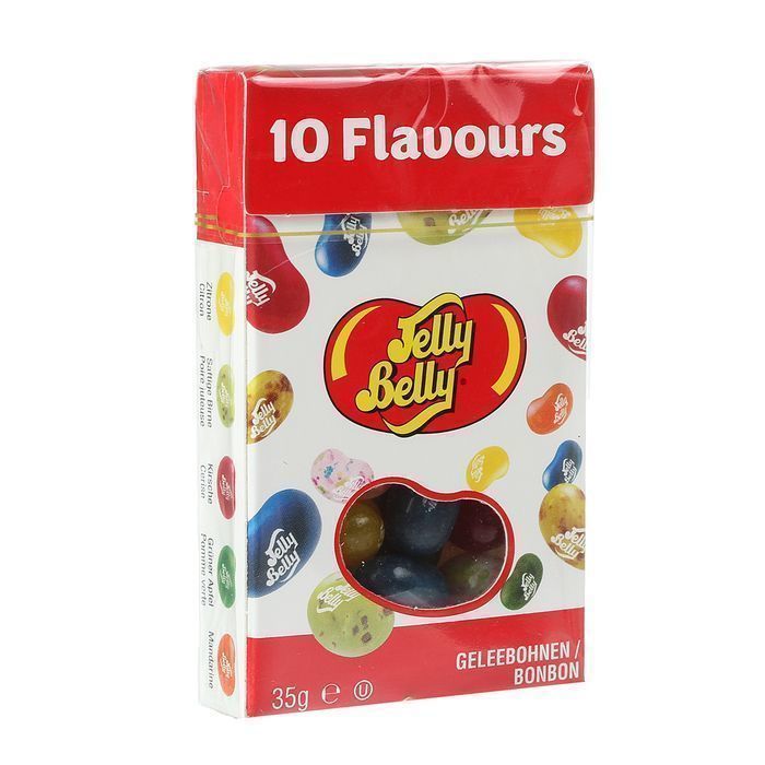 Драже жевательное "Jelly Belly" ассорти 10 вкусов 35г картонная коробка