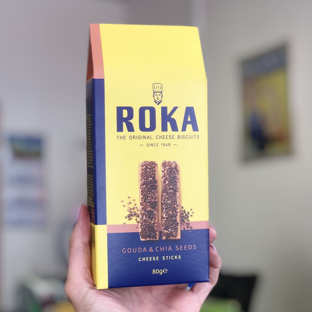 РОКА Печенье с сыром Гауда и семенами чиа 80г