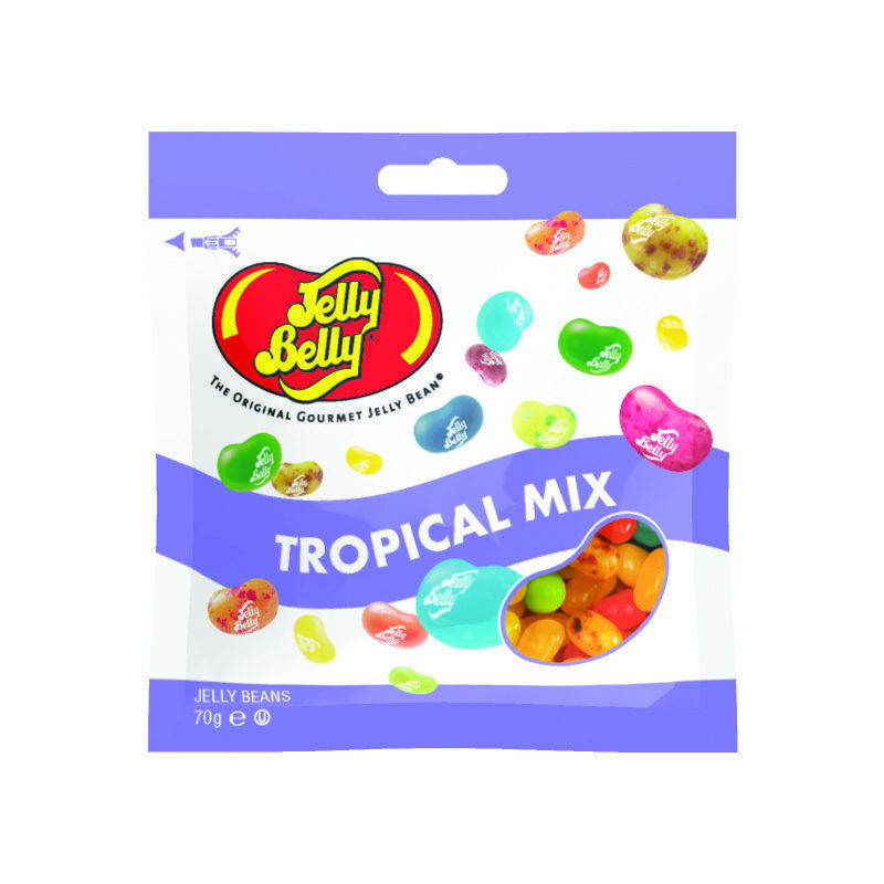 Драже жевательное "Jelly Belly" тропическое ассорти 70г пакет