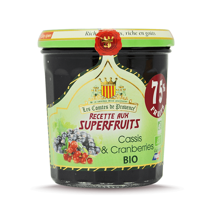 Джем Les Comtes de Provence органик суперфрукты из черной смородины и клюквы 350г