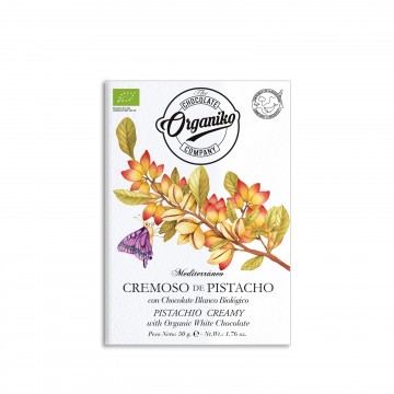 Белый шоколад 40% какао-масла с фисташками Organiko 50 г