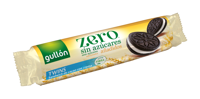 Двойное шоколадное печенье TWINS с кремовой начинкой без сахара