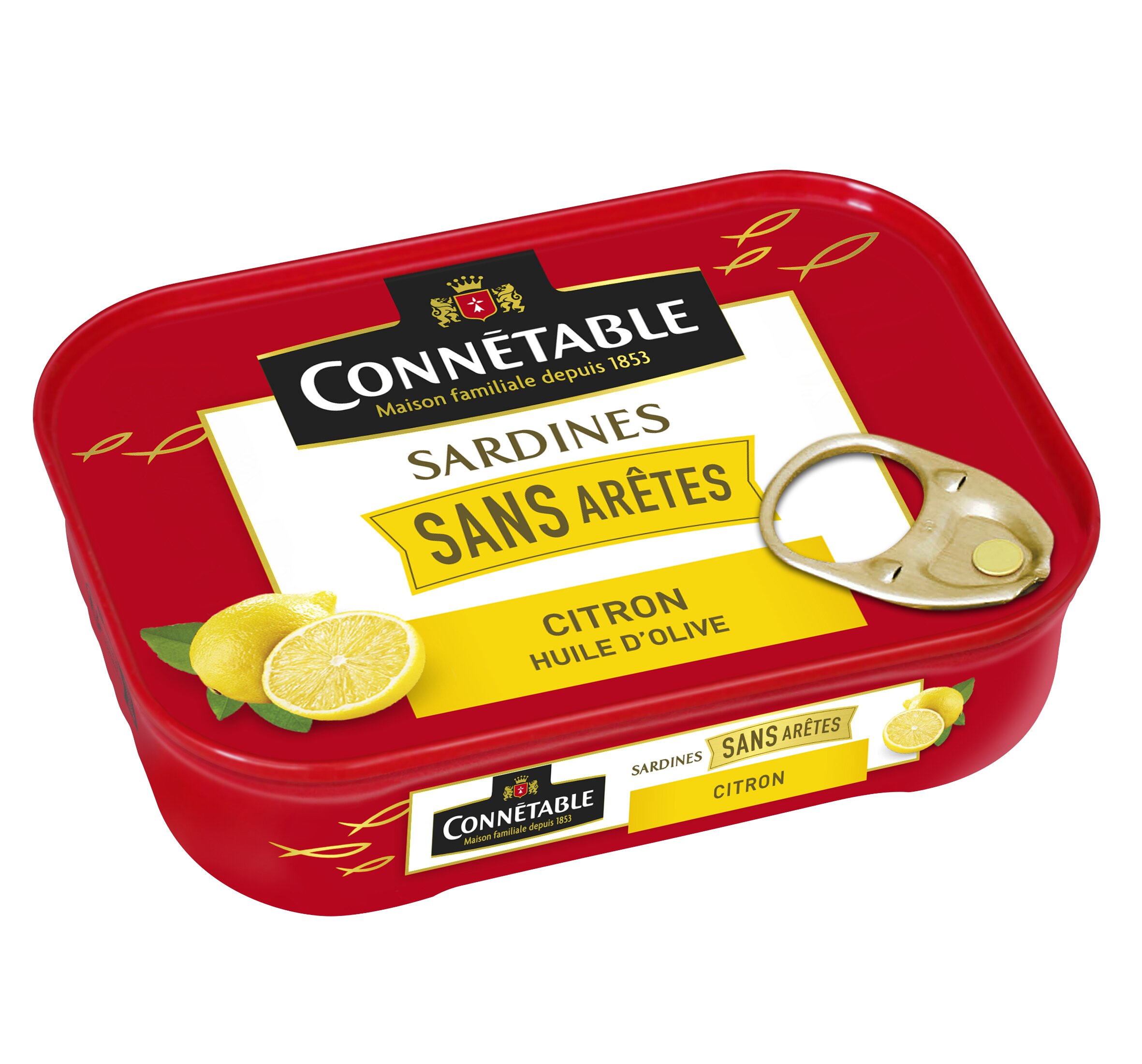Сардины Connetable без костей в оливковом масле с лимоном 140г⠀