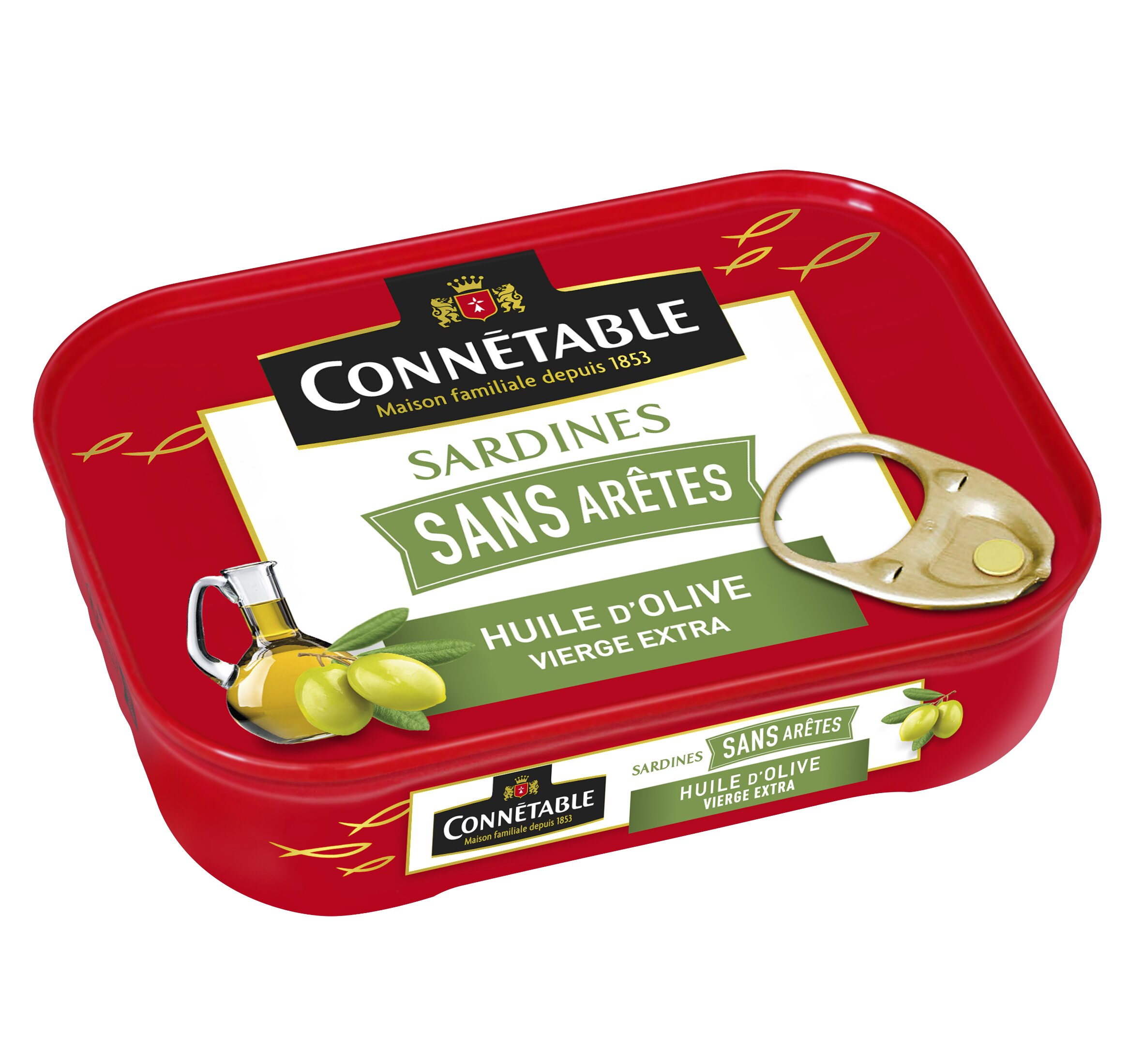 Connetable Сардины без костей в оливковом масле первого отжима экстра 140г⠀