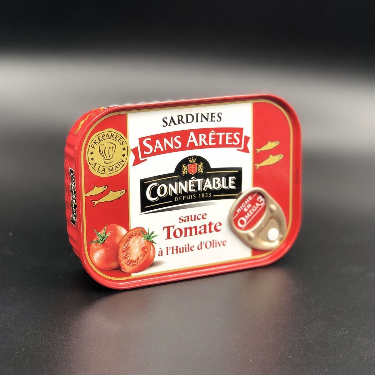 Connetable сардины без костей в оливковом масле и томатном соусе 140г⠀