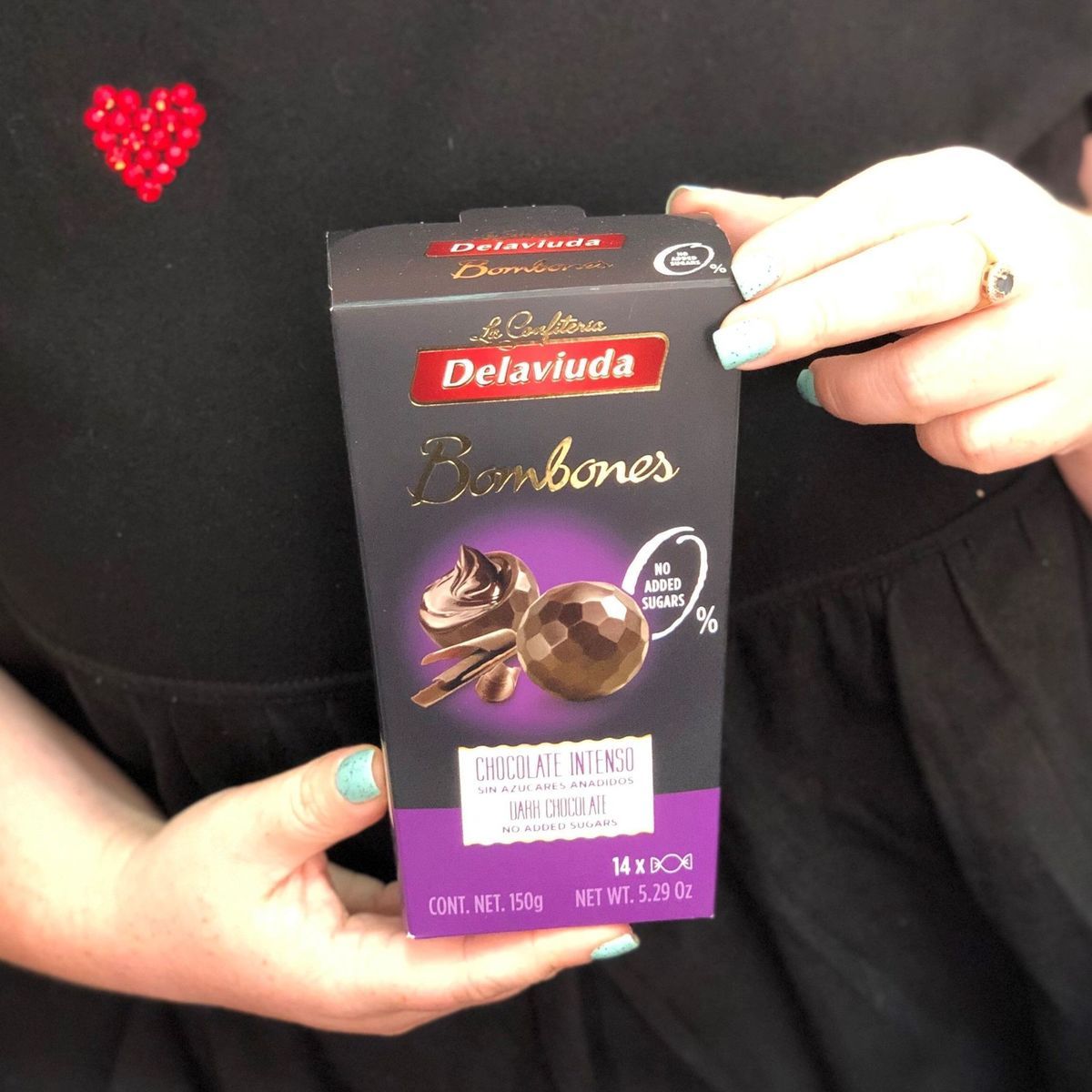 Шоколадные конфеты Delaviuda из горького шоколада БЕЗ САХАРА 150г