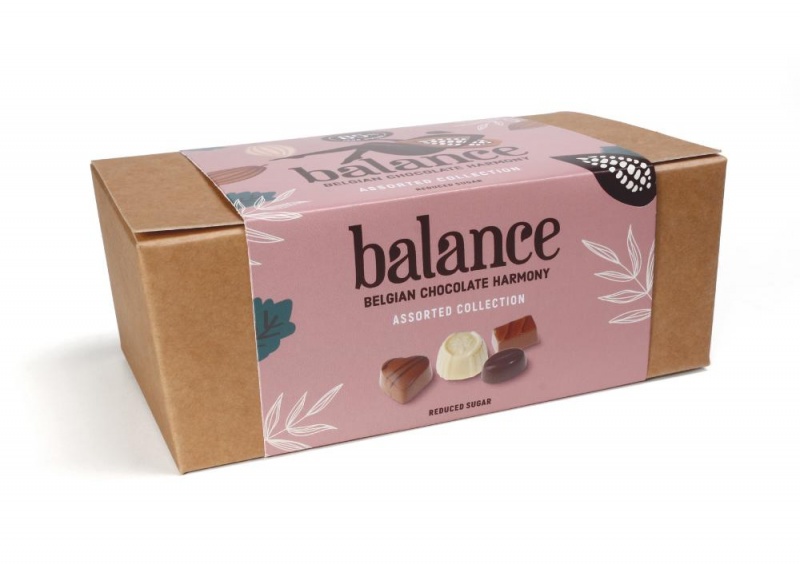 Шоколадные конфеты ассорти без сахара в баллотине Balance 195 г.