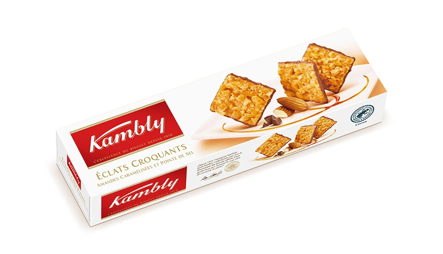Печенье Kambly "Eclats Croquants" с миндалем и молочным шоколадом 80 г