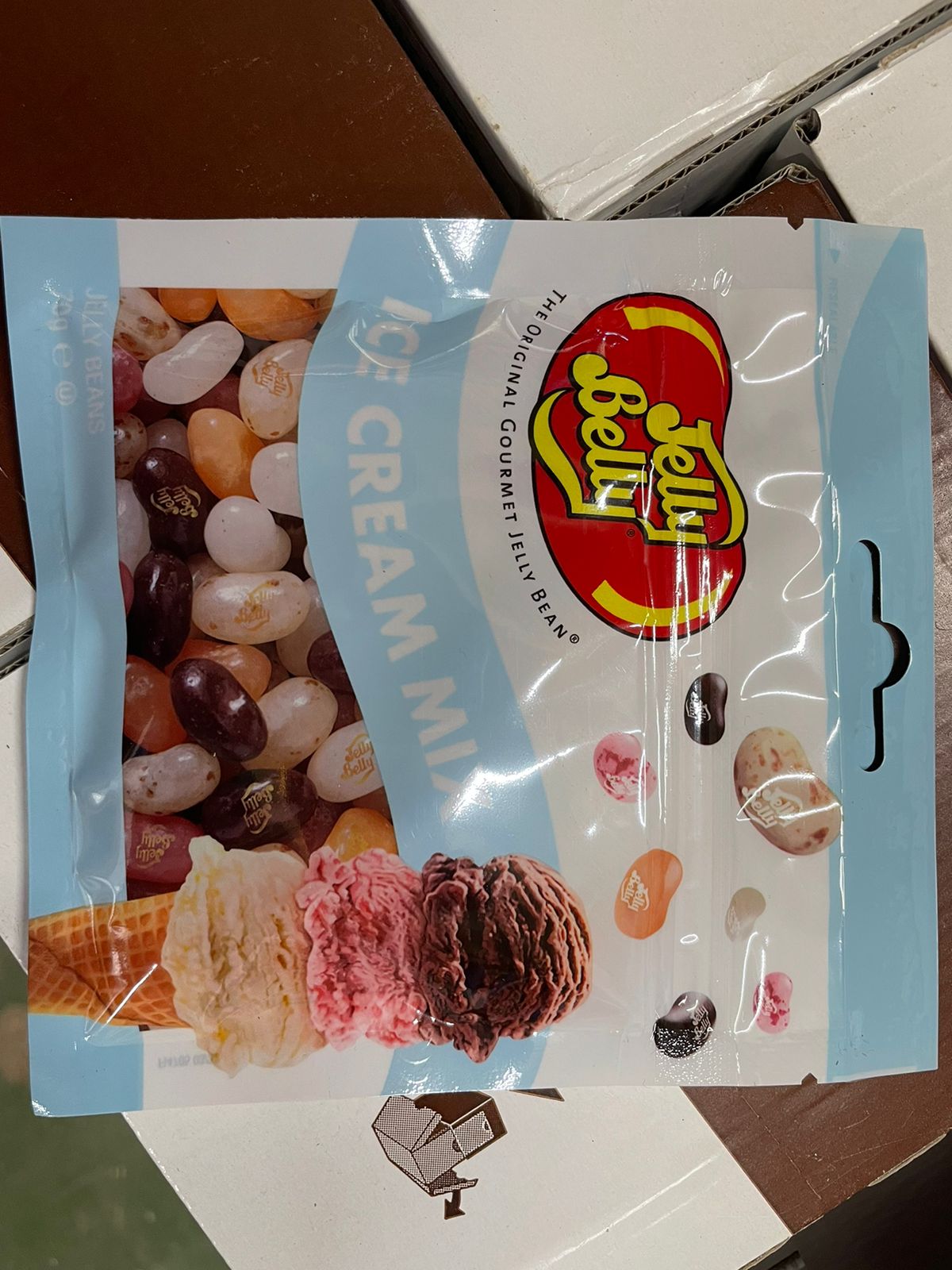 Драже жевательное "Jelly Belly" ассорти мороженое 70г пакет