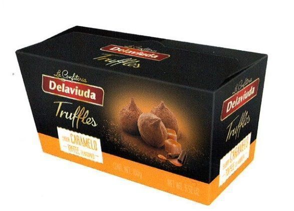 Трюфели Delaviuda с какао со вкусом карамели 100г