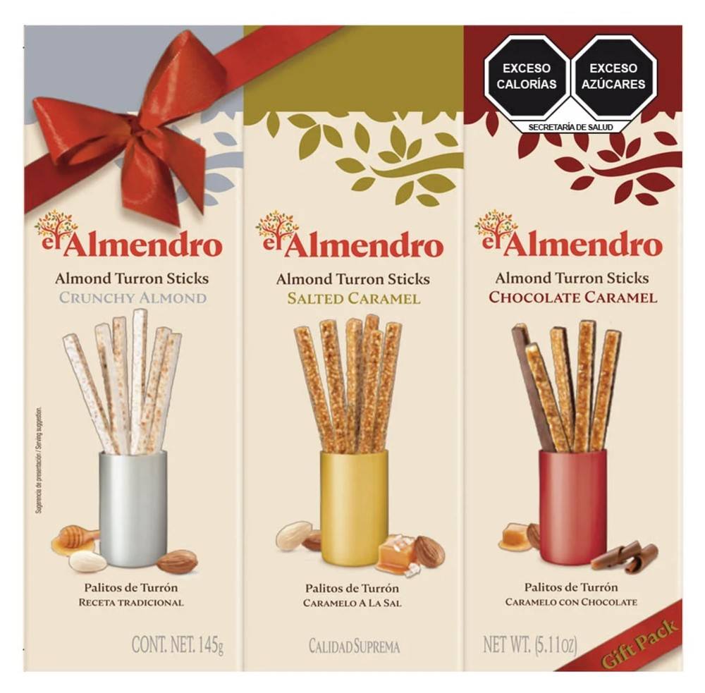 Набор-ассорти из 3 видов туррона El Almendro 145 гр