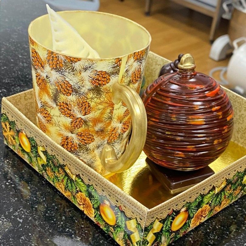 Трансфер Зимние шишки 40х25 см, PCB Creation