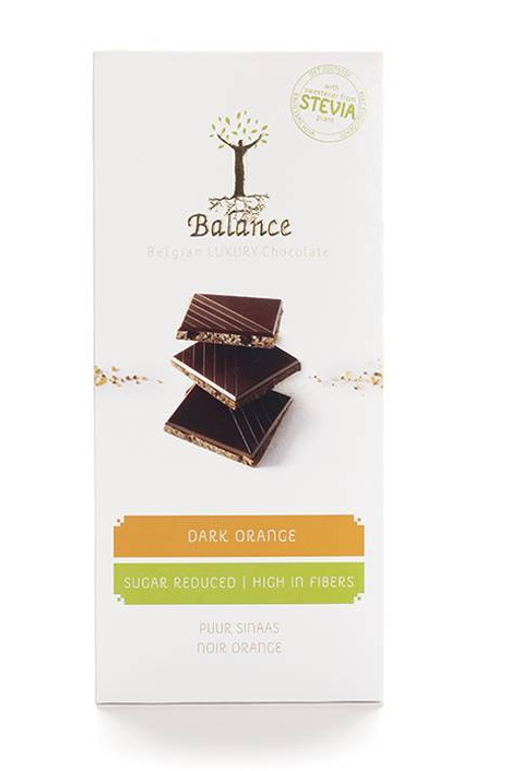 Шоколад горький с апельсином без сахара Balance 85 гр.