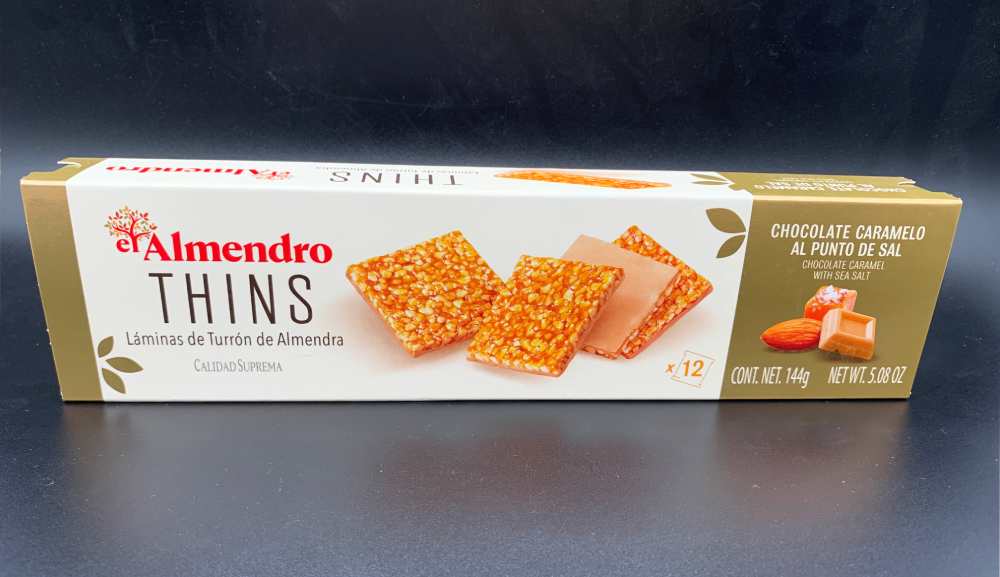 Хрустящий миндальный туррон с белым шоколадом блонд и соленой карамелью 144 гр.