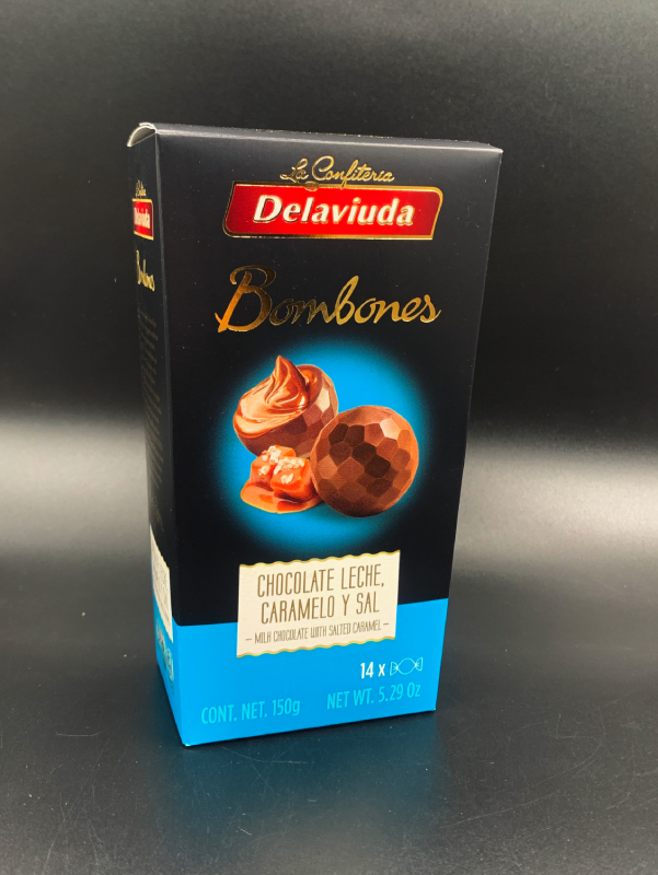 Шоколадные конфеты Delaviuda из молочного шоколада с соленой карамелью 150 гр.