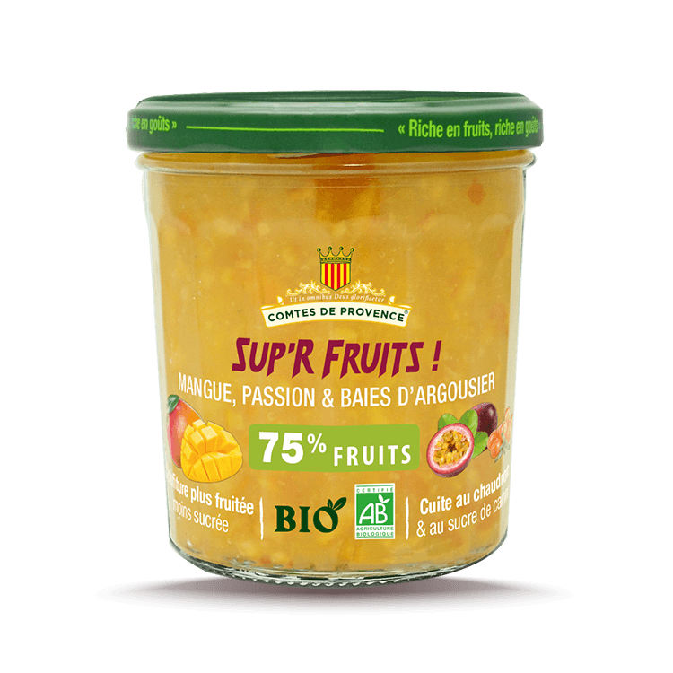 Джем Les Comtes de Provence органик суперфрукты из манго, маракуйи и облепихи 350г