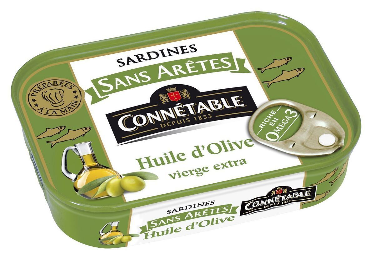 Connetable Сардины без костей в оливковом масле первого отжима экстра 140г⠀