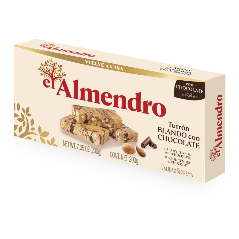 Миндальный сливочный туррон с шоколадом 200 гр.