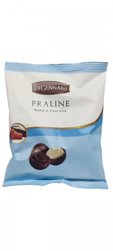 Конфеты из горького шоколада с кремом с ароматом торта Капрезе и ромовой бабой Di Gennaro 115 г