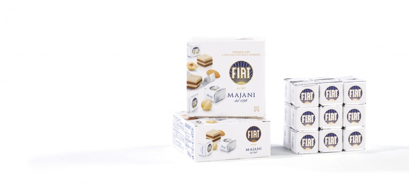 Конфеты шоколадные FIAT Cremino из фундука и миндаля