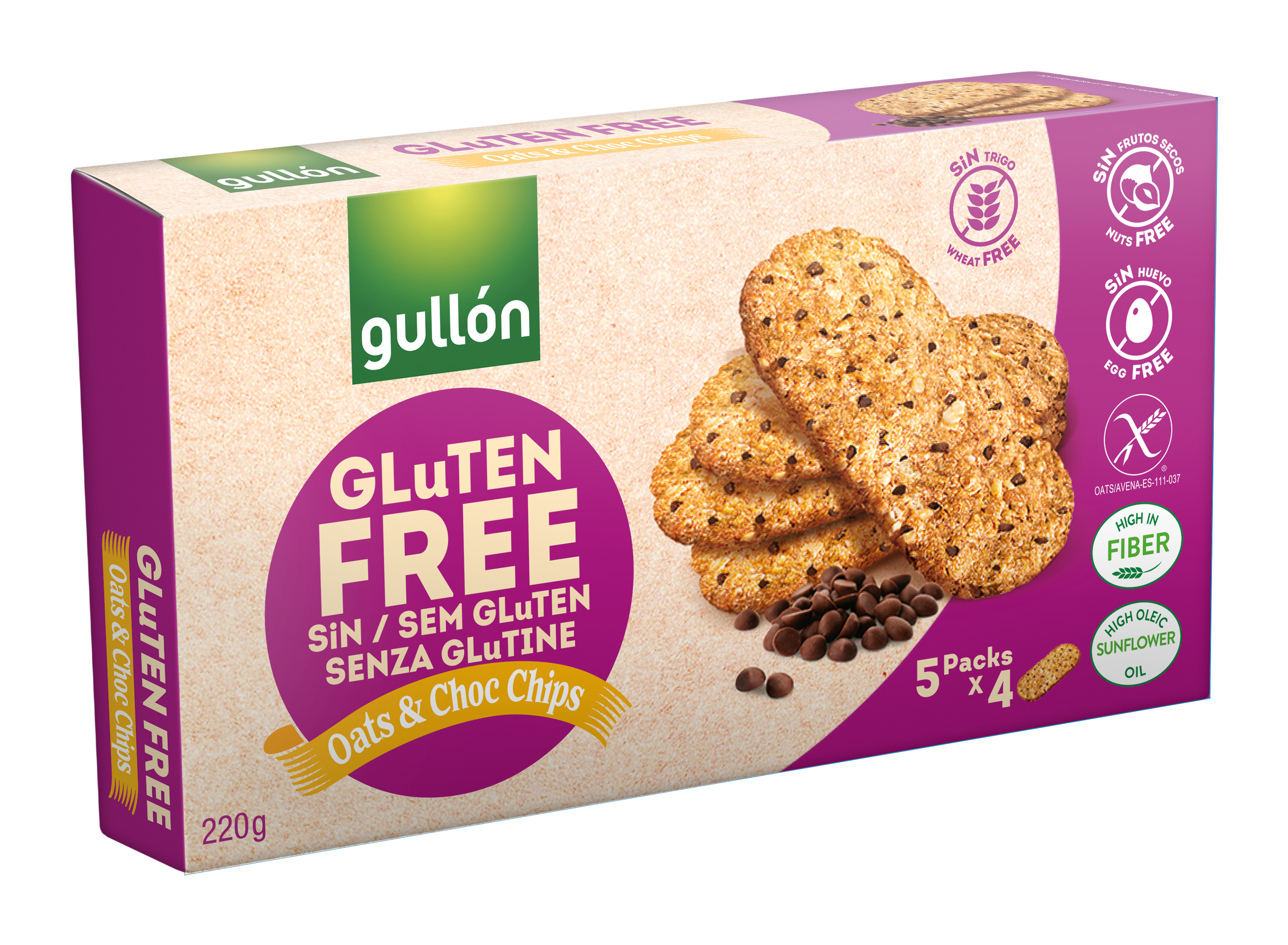 Печенье с овсяными хлопьями и кусочками шоколада без глютена