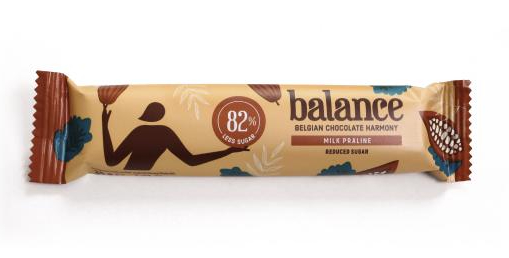 Батончик из молочного шоколада с пралине без сахара Balance 35 гр.