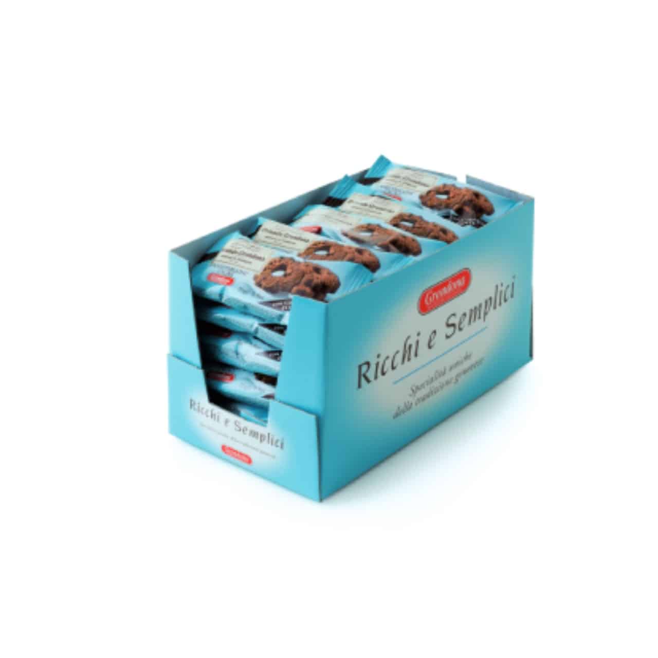 Печенье песочное шоколадное с шоколадной крошкой CANESTRELLINI Grondona 25 гр