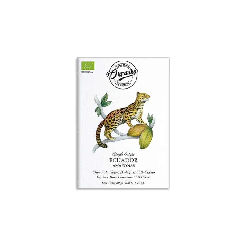 Горький шоколад из Эквадора 75% Organiko 50 г