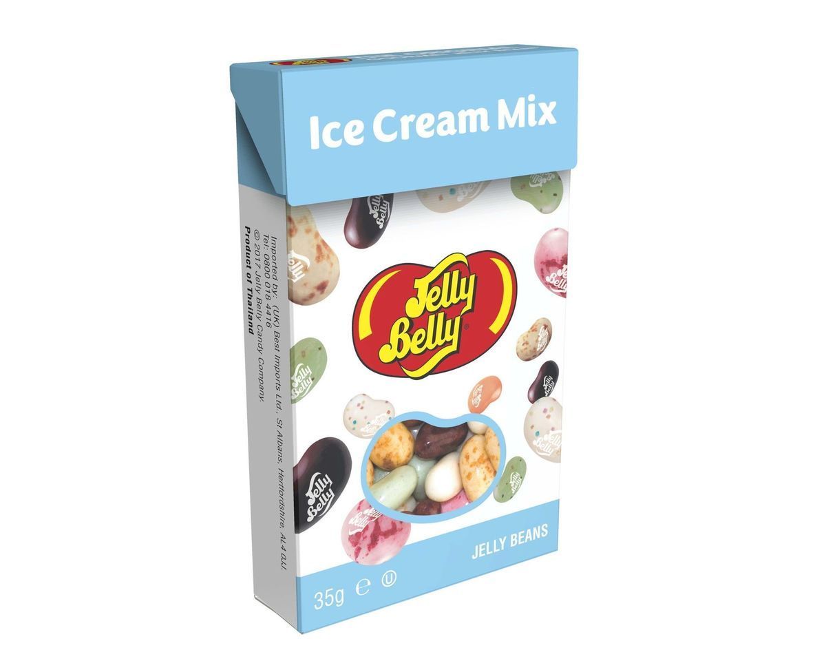 Драже жевательное "Jelly Belly" ассорти мороженое 35г картонная коробка