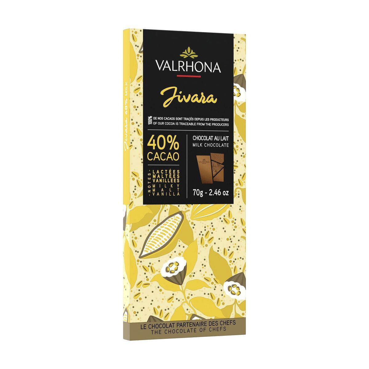 Шоколад молочный Valrhona гран крю "Живара" (40%) 70г
