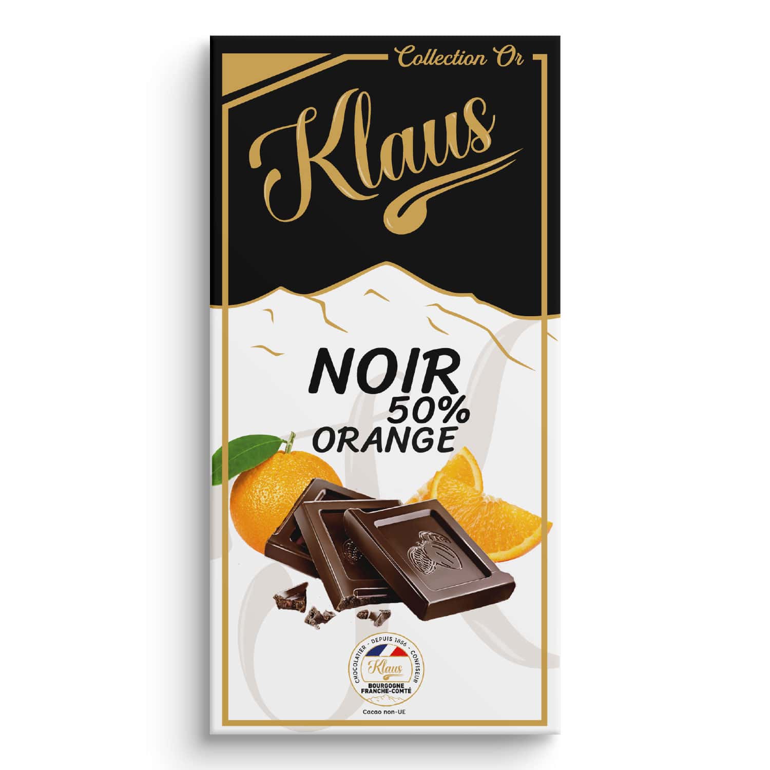 Шоколад Klaus горький с апельсином 100 г.