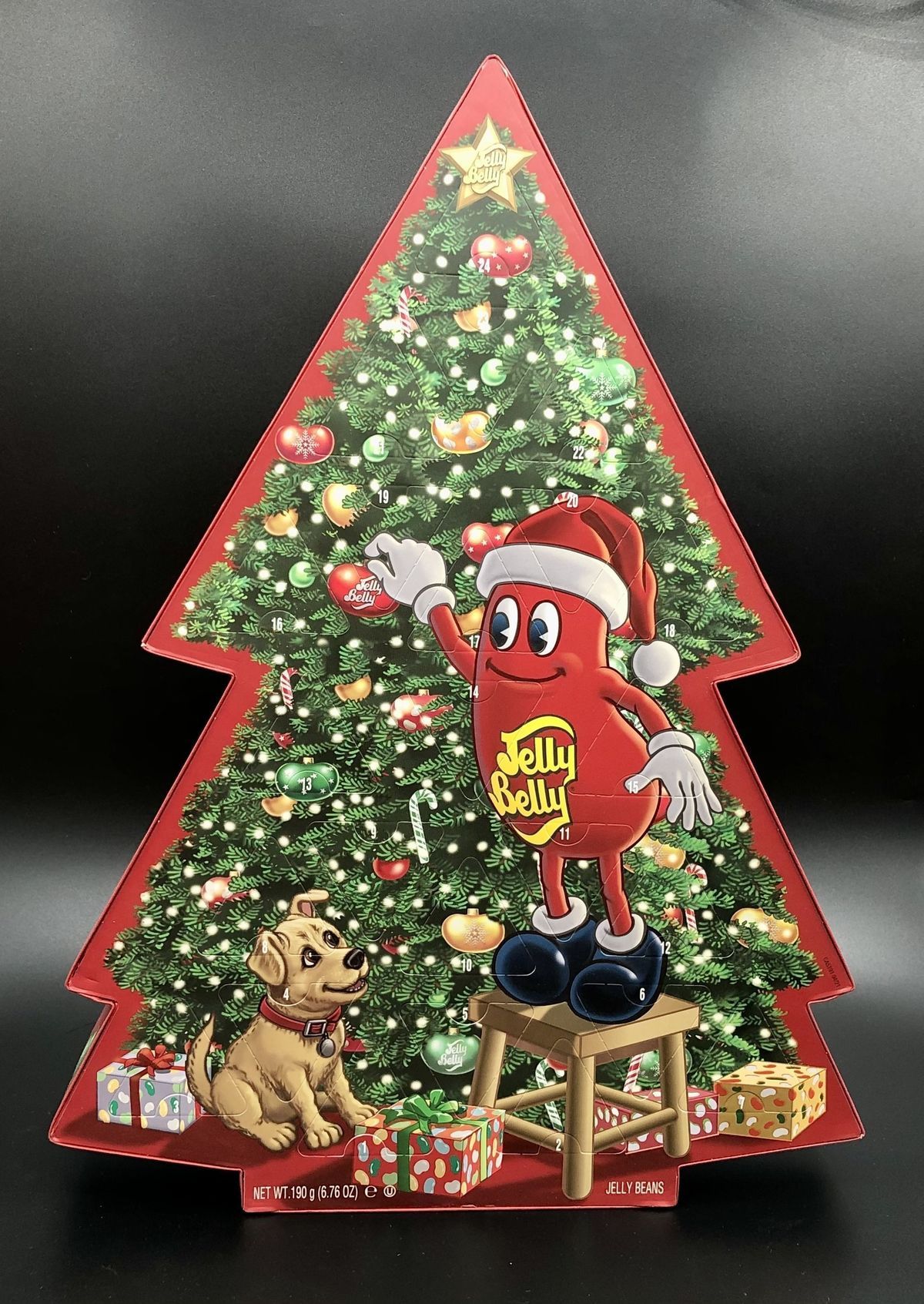 Драже жевательное "Jelly Belly" ассорти рождественский календарь 190 г.