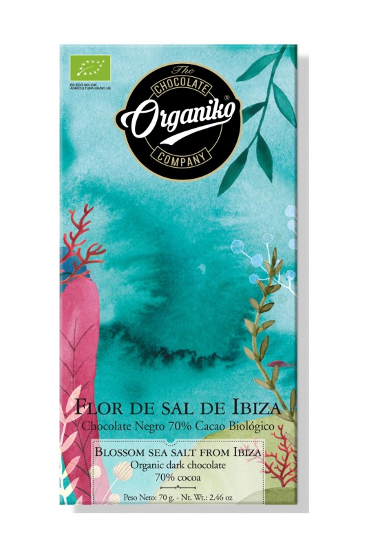 Горький шоколад 70% с солью Organiko 70 г