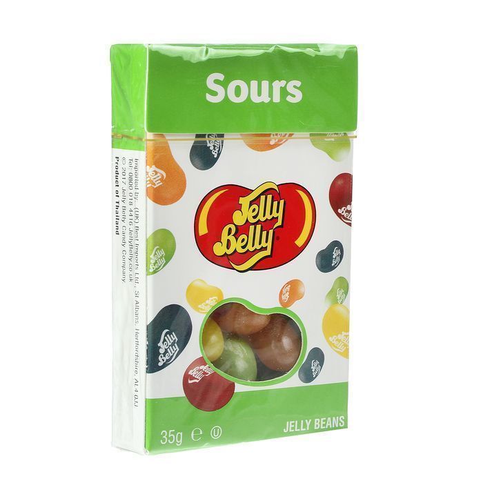 Драже жевательное "Jelly Belly" кислые фрукты 35г картонная коробка