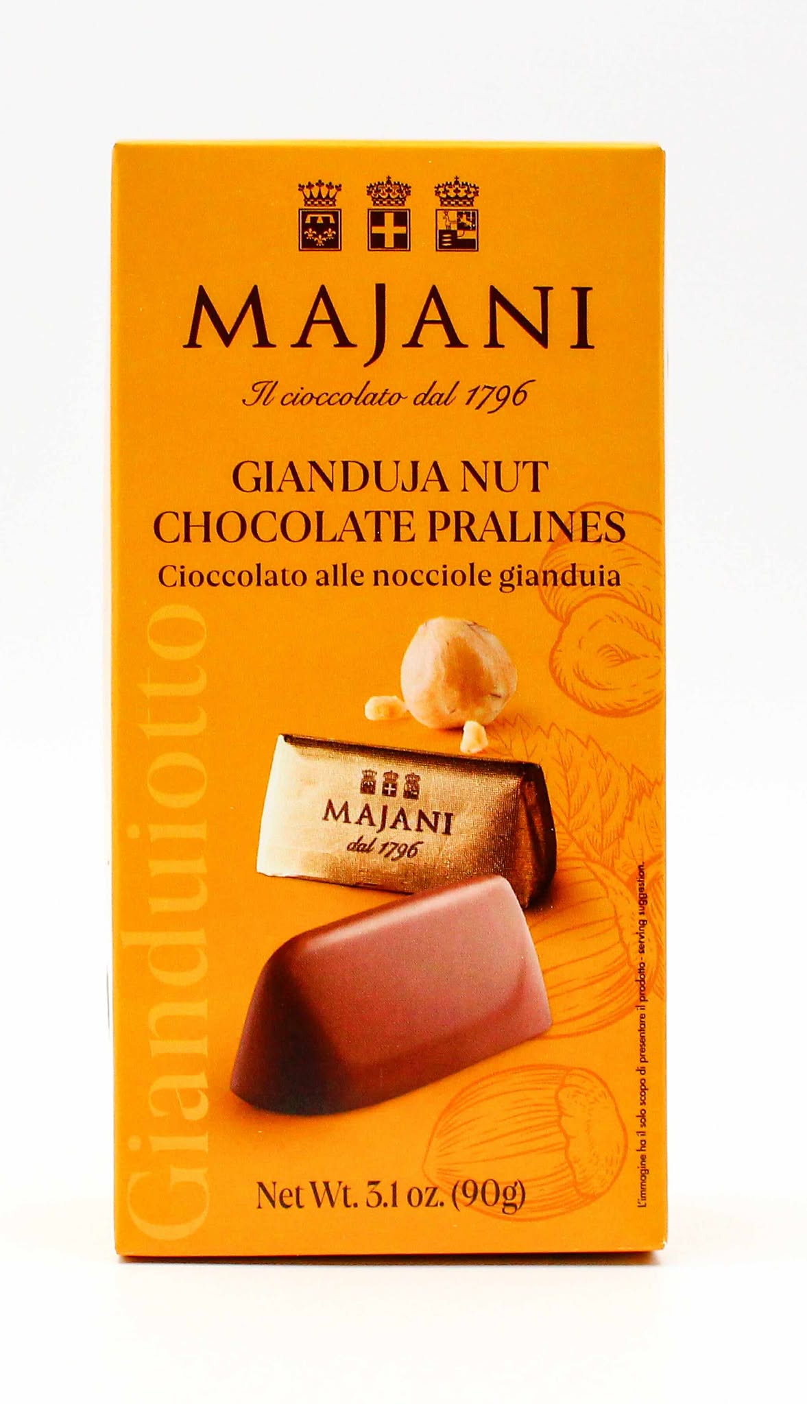 Конфеты шоколадные Gianduiotti жандужа с фундуком 90 г.