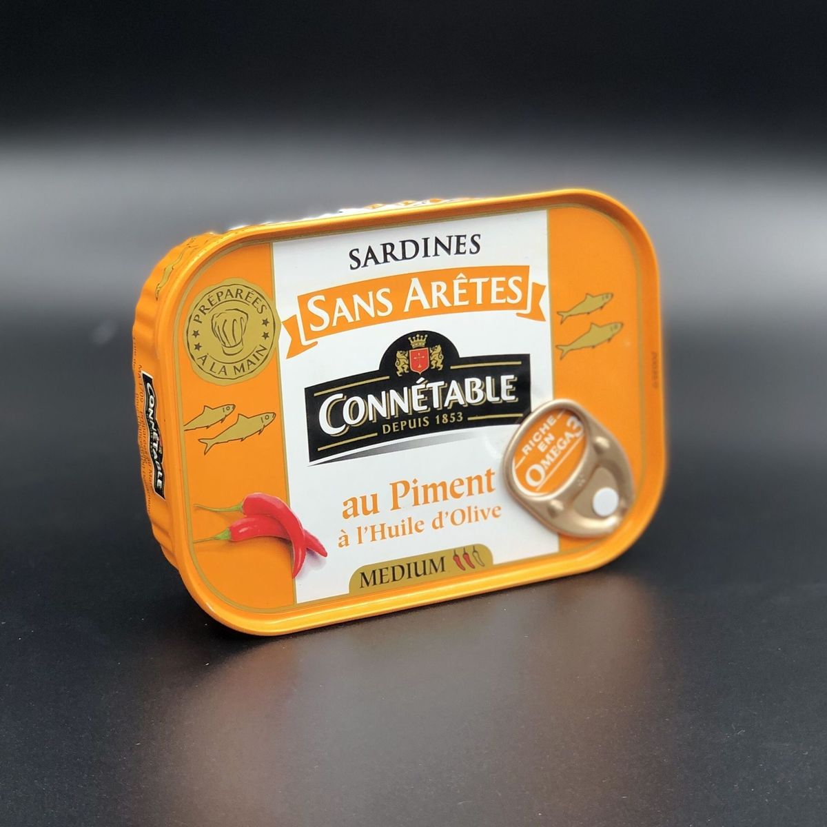 Сардины Connetable без костей в оливковом масле первого отжима экстра с перцем 140г⠀