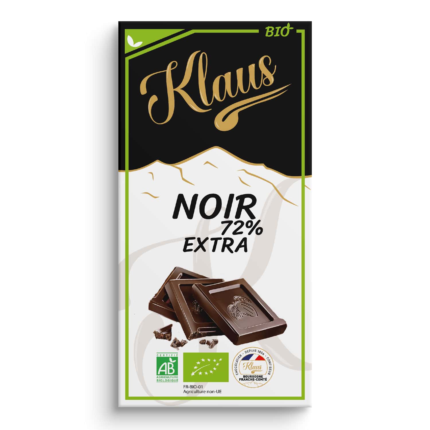 Шоколад Klaus горький 72% какао из Перу 100г