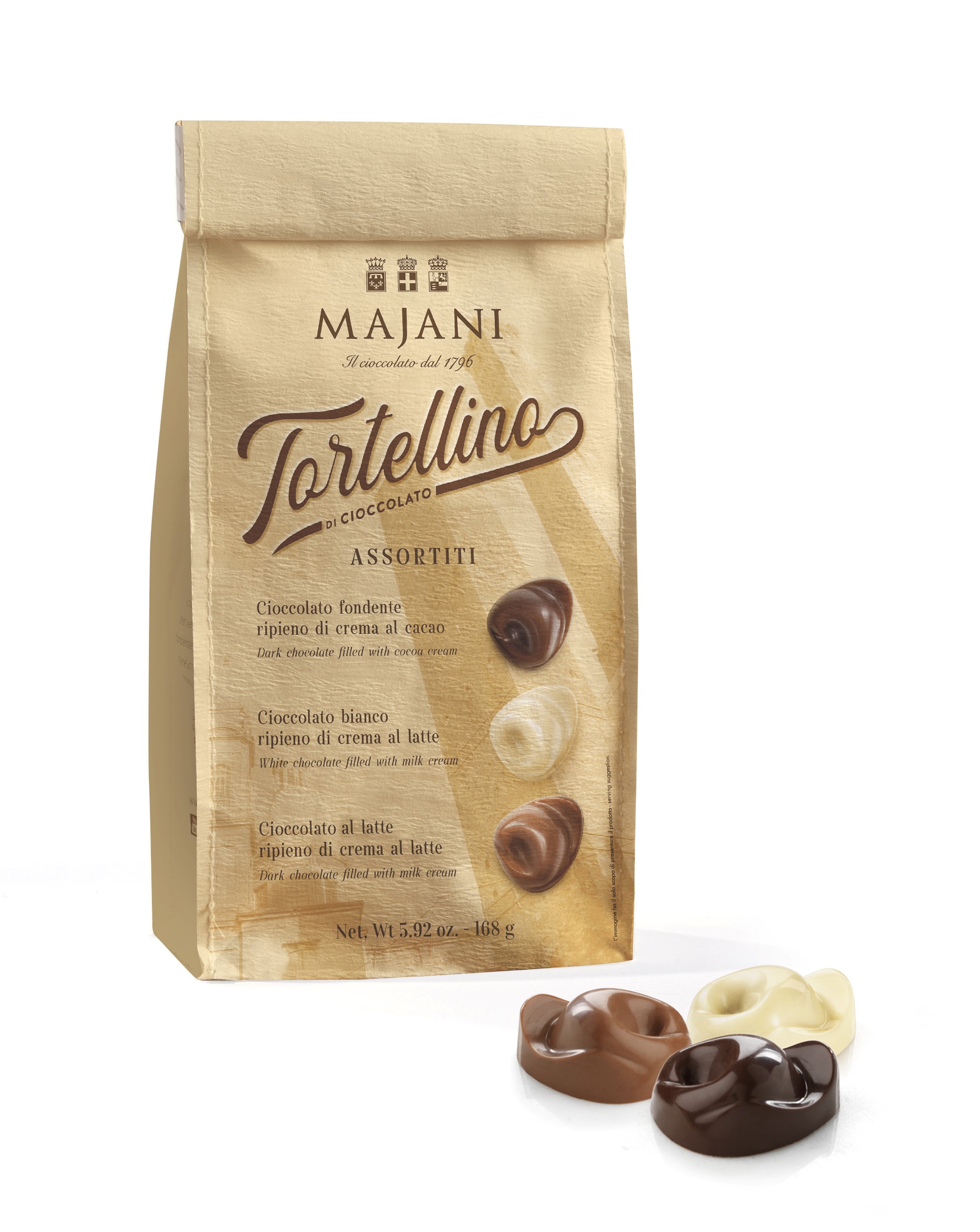 Конфеты шоколадные TORTELLINO ассорти 168 г