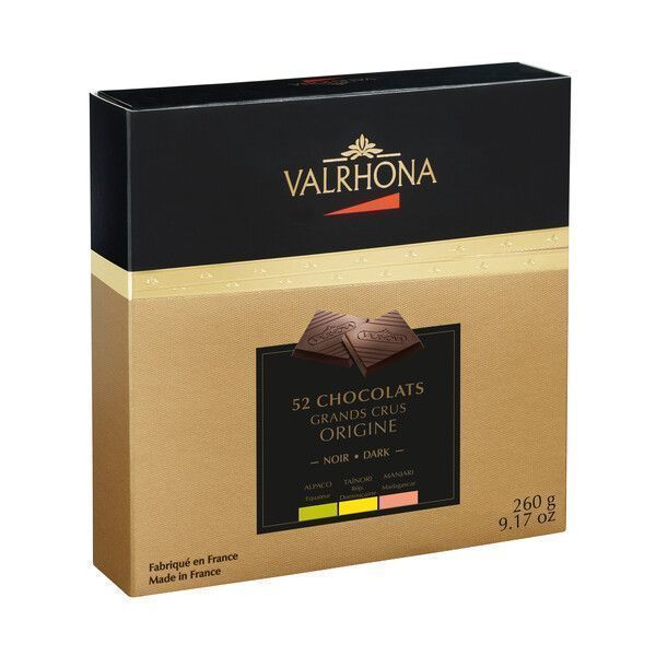 Карре из шоколада Valrhona Альпако 66%, Тайнори 64, Манжари 64% 260 гр