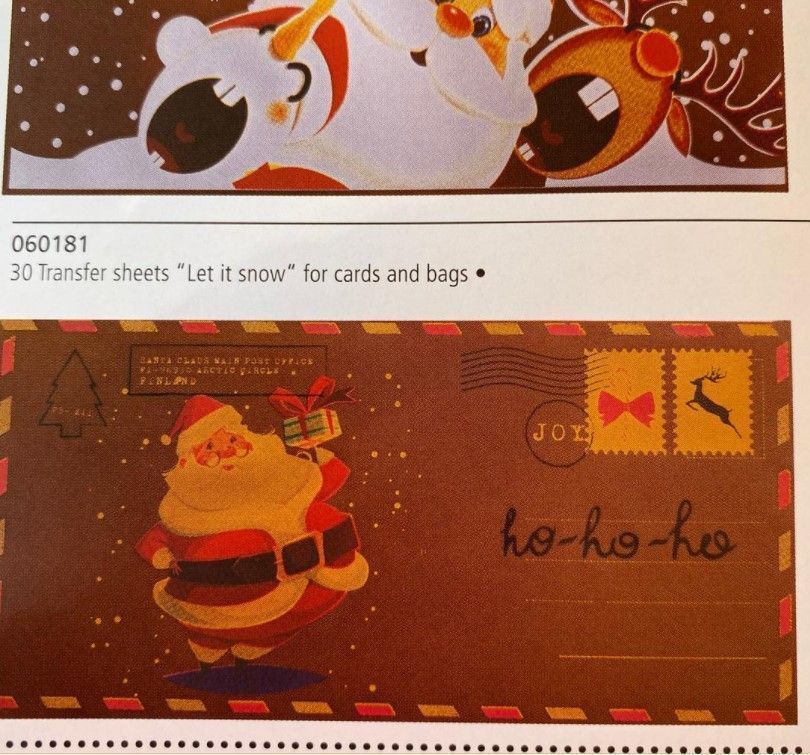  Трансфер для прямоугольной открытки Письмо Деду Морозу