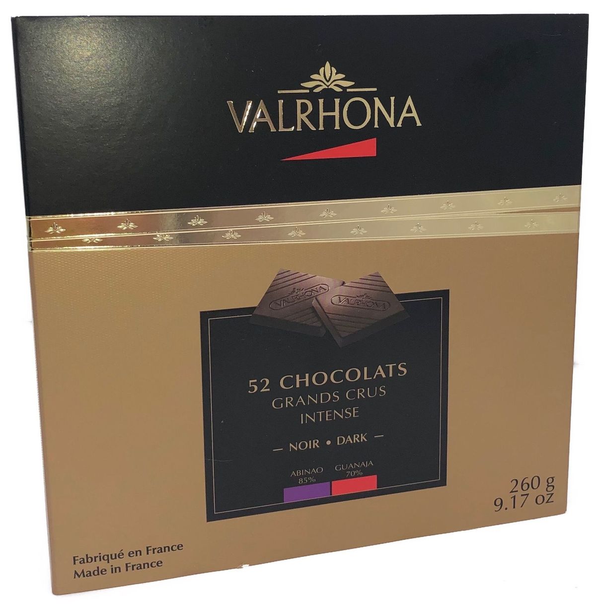 Карре из горького шоколада Valrhona Гуанара 70%, Абинао 85% 260г