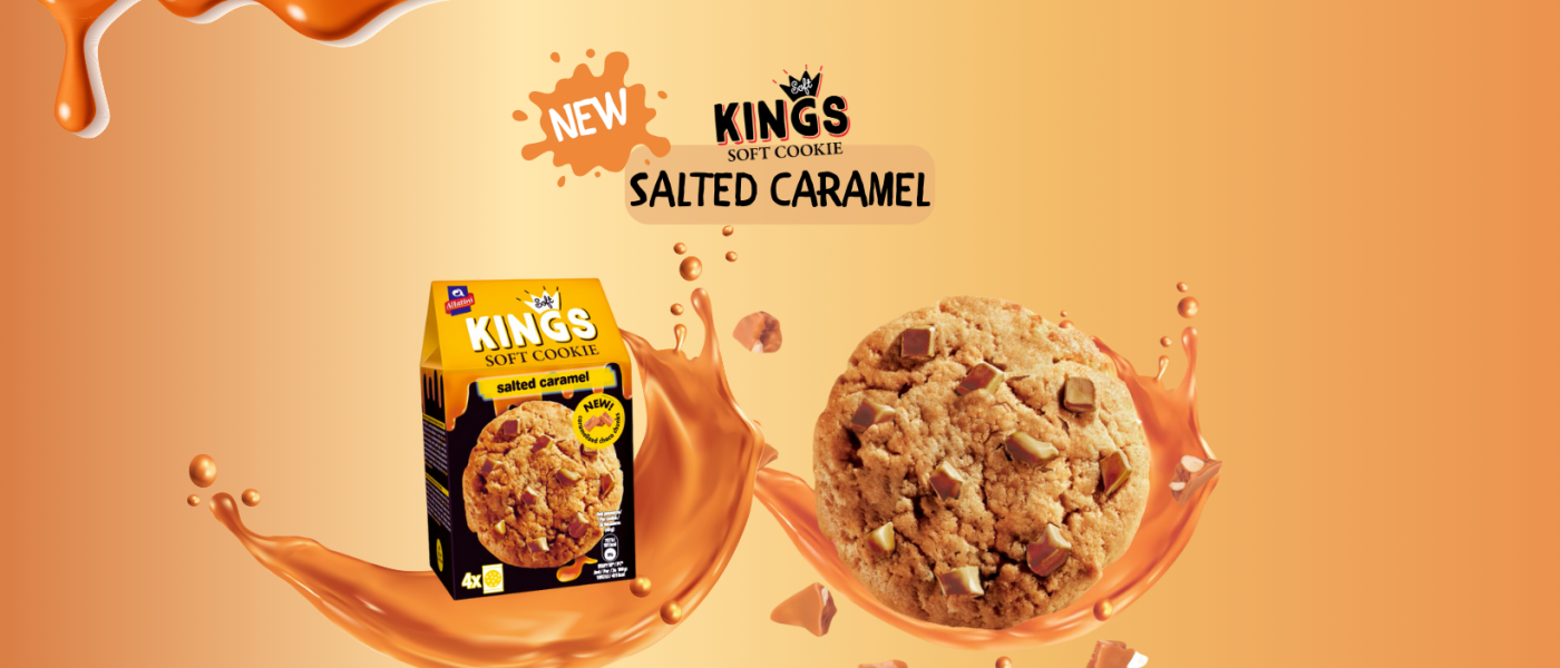 Печенье KINGS Soft с соленой карамелью и кусочками белого шоколада
